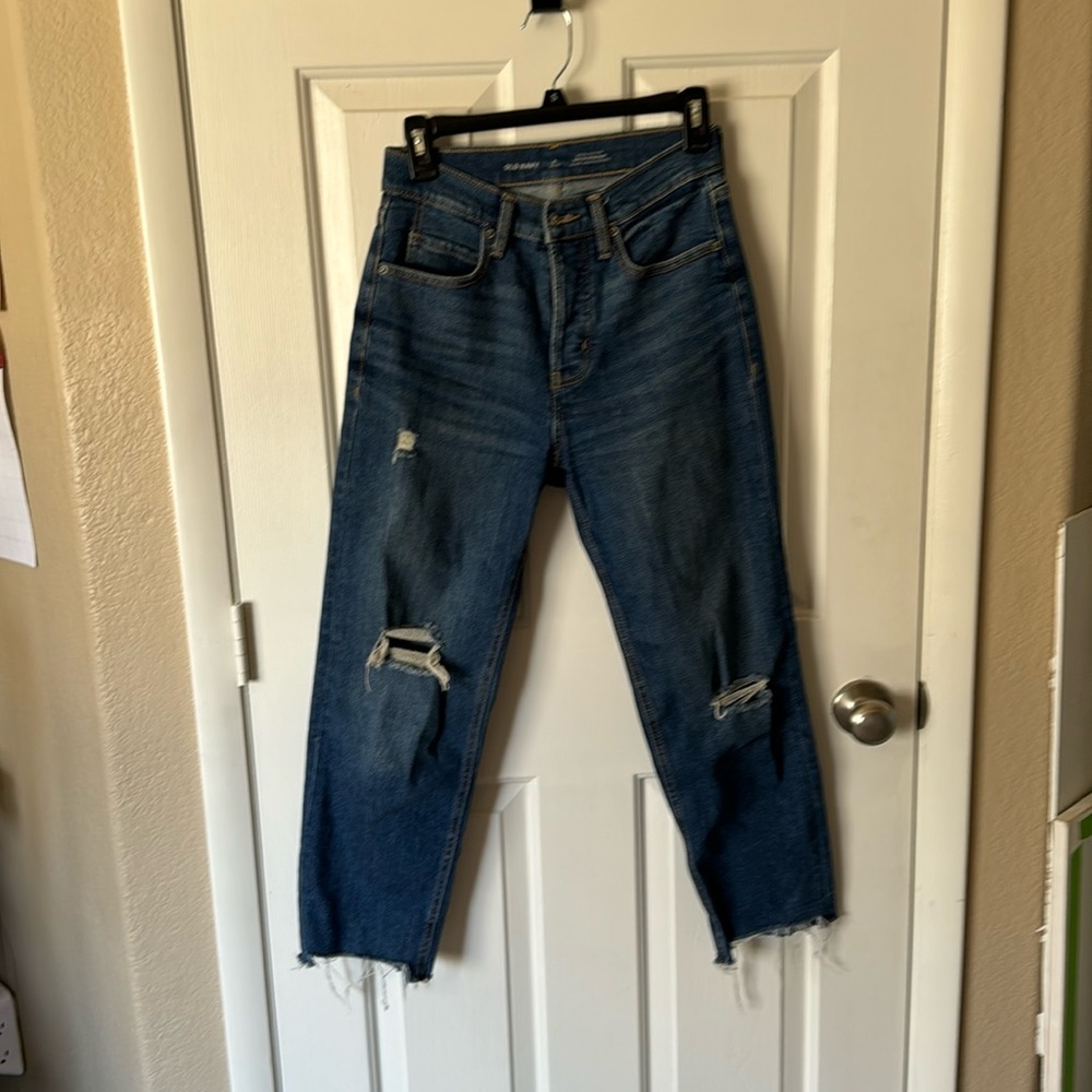 0P High Rise Straight Medium Wash Jean